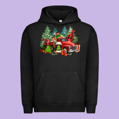 Merry Christmas Truck Afro Gnomies Urban Hoodie Designed By Fadigitalartstudio