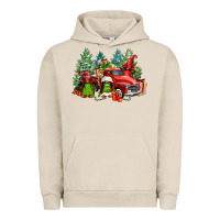 Pigment French Oak merry christmas truck afro gnomies Urban Hoodie - FaDigitalArtStudio
