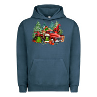 Pigment Midnight Navy merry christmas truck afro gnomies Urban Hoodie - FaDigitalArtStudio