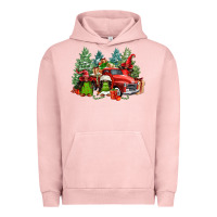 Pigment Salmon merry christmas truck afro gnomies Urban Hoodie - FaDigitalArtStudio