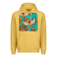Antique Gold rock n roll hands seamless pattern Premium Hoodie - HRA Design Shop