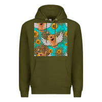 Rock N Roll Hands Seamless Pattern Premium Hoodie | Teevron
