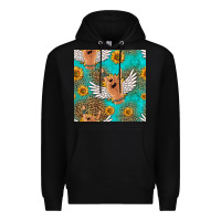 Black rock n roll hands seamless pattern Premium Hoodie - HRA Design Shop