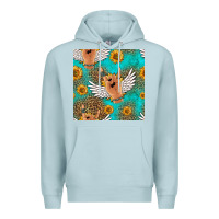 Blue Mist rock n roll hands seamless pattern Premium Hoodie - HRA Design Shop