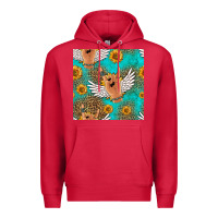 Cardinal rock n roll hands seamless pattern Premium Hoodie - HRA Design Shop