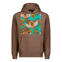 Chestnut rock n roll hands seamless pattern Premium Hoodie - HRA Design Shop