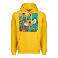 Lemon rock n roll hands seamless pattern Premium Hoodie - HRA Design Shop