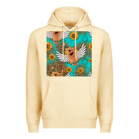 Pina Colada rock n roll hands seamless pattern Premium Hoodie - HRA Design Shop