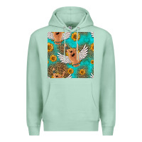 Seafoam rock n roll hands seamless pattern Premium Hoodie - HRA Design Shop