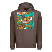 Coffee rock n roll hands seamless pattern Premium Hoodie - HRA Design Shop