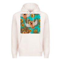 Pale Pink rock n roll hands seamless pattern Premium Hoodie - HRA Design Shop