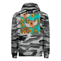 Slate Camo rock n roll hands seamless pattern Premium Hoodie - HRA Design Shop