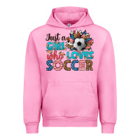 Fuchsia Pink just a girl who loves soccer Urban Hoodie - HRA Design Shop