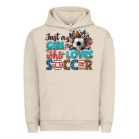 Pigment French Oak just a girl who loves soccer Urban Hoodie - HRA Design Shop