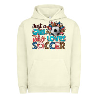 Pigment Pistachio just a girl who loves soccer Urban Hoodie - HRA Design Shop