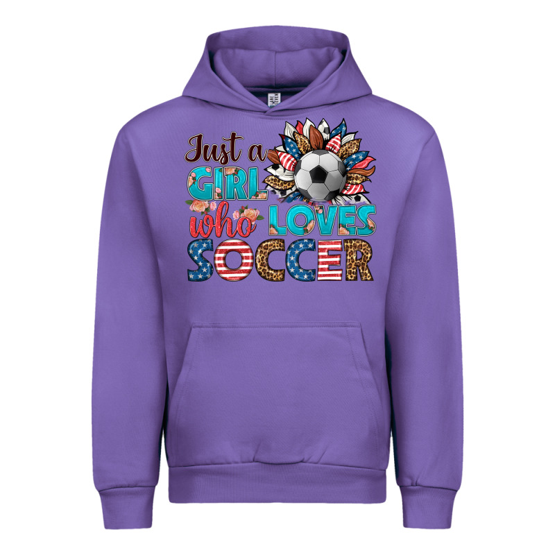 Just A Girl Who Loves Soccer Urban Hoodie by HRA Design Shop | Teevron