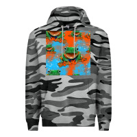 Slate Camo funny frogs seamless pattern Premium Hoodie - HRA Design Shop