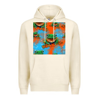 Tofu funny frogs seamless pattern Premium Hoodie - HRA Design Shop