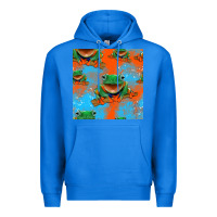 True Royal funny frogs seamless pattern Premium Hoodie - HRA Design Shop