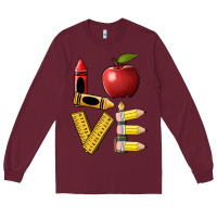 Burgundy love teacher Long Sleeve Tee - BarkalooDesign