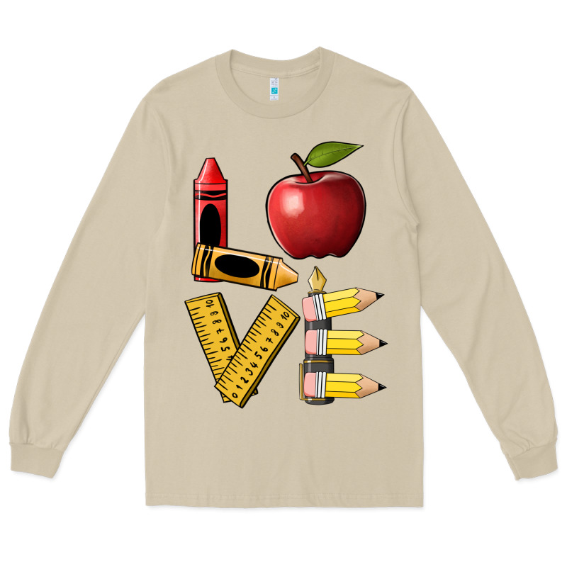 Love Teacher Long Sleeve Tee by BarkalooDesign | Teevron