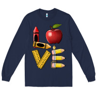 Navy love teacher Long Sleeve Tee - BarkalooDesign