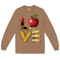 Toasted Coconut love teacher Long Sleeve Tee - BarkalooDesign
