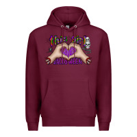 Burgundy this girl loves halloween Premium Hoodie - CowhideDigitalArt