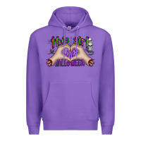 Purple this girl loves halloween Premium Hoodie - CowhideDigitalArt