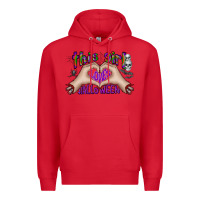 Red this girl loves halloween Premium Hoodie - CowhideDigitalArt