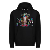 Black autism mom 2 Premium Hoodie - SublimationCraftShop