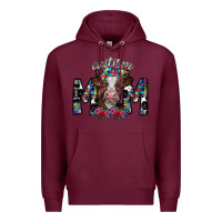 Burgundy autism mom 2 Premium Hoodie - SublimationCraftShop