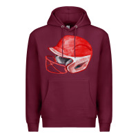 Burgundy red softball helmet fa element Premium Hoodie - FaDigitalArtStudio