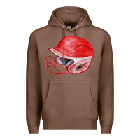 Chestnut red softball helmet fa element Premium Hoodie - FaDigitalArtStudio