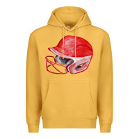 Mustard red softball helmet fa element Premium Hoodie - FaDigitalArtStudio