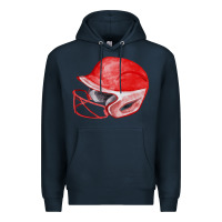 Navy red softball helmet fa element Premium Hoodie - FaDigitalArtStudio