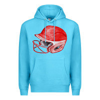Ocean Blue red softball helmet fa element Premium Hoodie - FaDigitalArtStudio