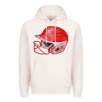 Pale Pink red softball helmet fa element Premium Hoodie - FaDigitalArtStudio