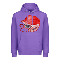 Purple red softball helmet fa element Premium Hoodie - FaDigitalArtStudio