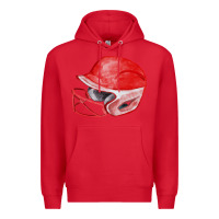 Red red softball helmet fa element Premium Hoodie - FaDigitalArtStudio