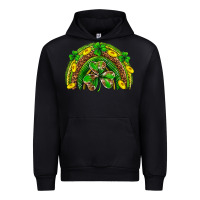 Black St. Patrick's Day rainbow Urban Hoodie - Neo Western