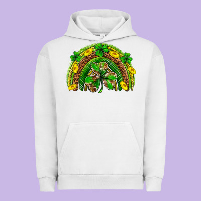 St. Patrick's Day Rainbow Urban Hoodie Designed By Neo Western