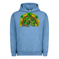 Pigment Pebble Blue St. Patrick's Day rainbow Urban Hoodie - Neo Western