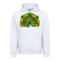 White St. Patrick's Day rainbow Urban Hoodie - Neo Western