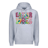 Heather Grey Easter vibes Easter Day Premium Hoodie - Neo Western