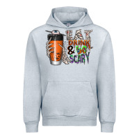 Heather Grey Eat drink be scary Urban Hoodie - CowhideDigitalArt