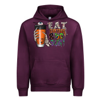 Mauve Wine Eat drink be scary Urban Hoodie - CowhideDigitalArt