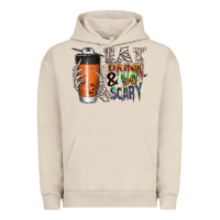 Pigment French Oak Eat drink be scary Urban Hoodie - CowhideDigitalArt
