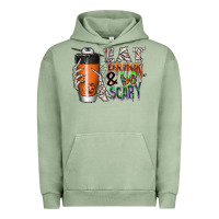 Pigment Oil Green Eat drink be scary Urban Hoodie - CowhideDigitalArt