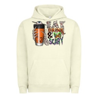 Pigment Pistachio Eat drink be scary Urban Hoodie - CowhideDigitalArt